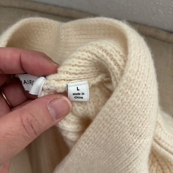 Uniqlo x Lemaire F/W 2015 100% Wool Knitted Cardigan Cream Size Large - Picture 3 of 8